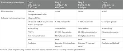 Group eye movement desensitization and reprocessing (EMDR) in chronic pain patients